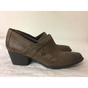 BORN  women shoes distressed Brown leather slip on loafer shoes  Sz. 9.5 M